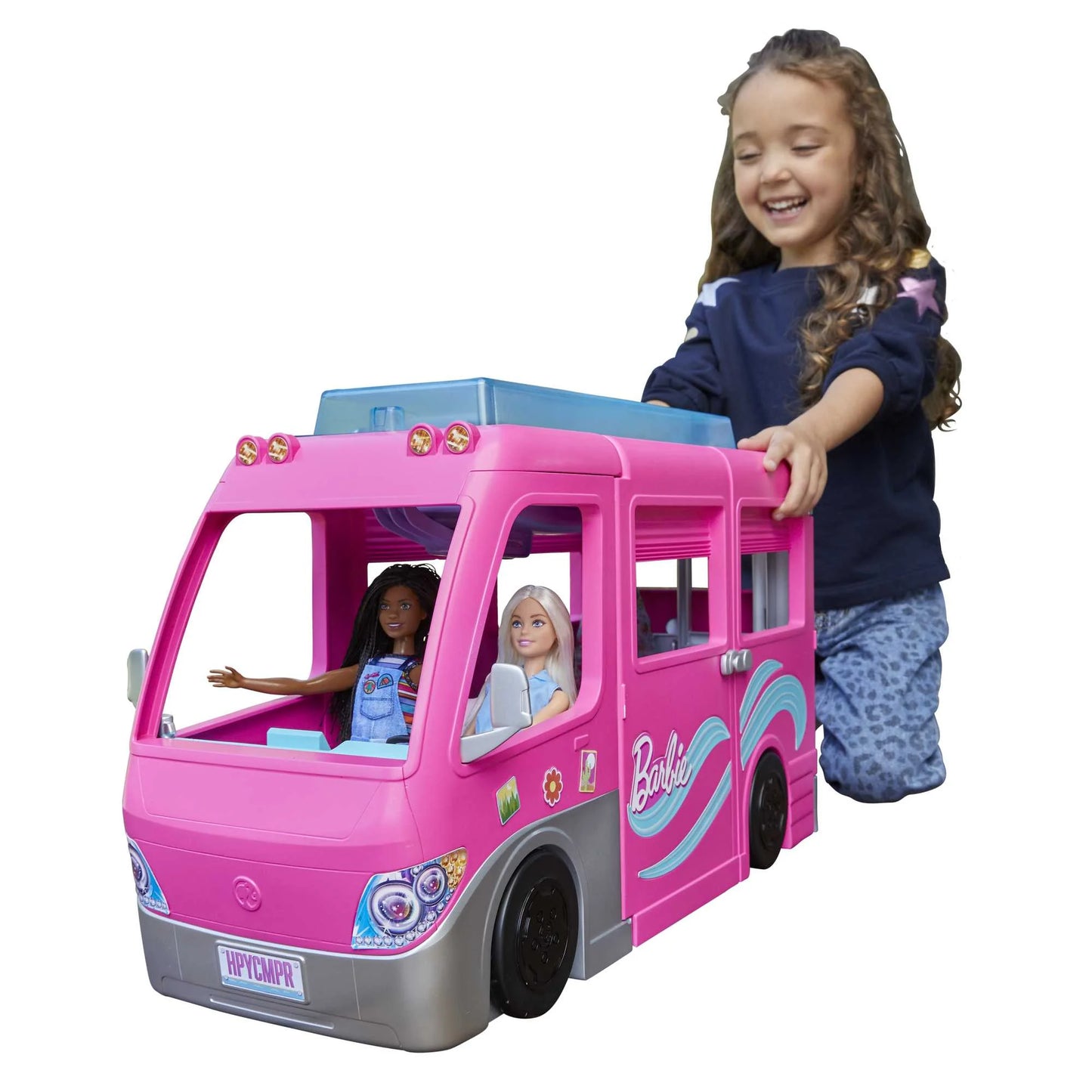 Barbie Doll DreamCamper Van Playset with Pets, Pool, Slide & Accessories, Toys For Ages 3 Years Old & up